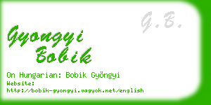 gyongyi bobik business card